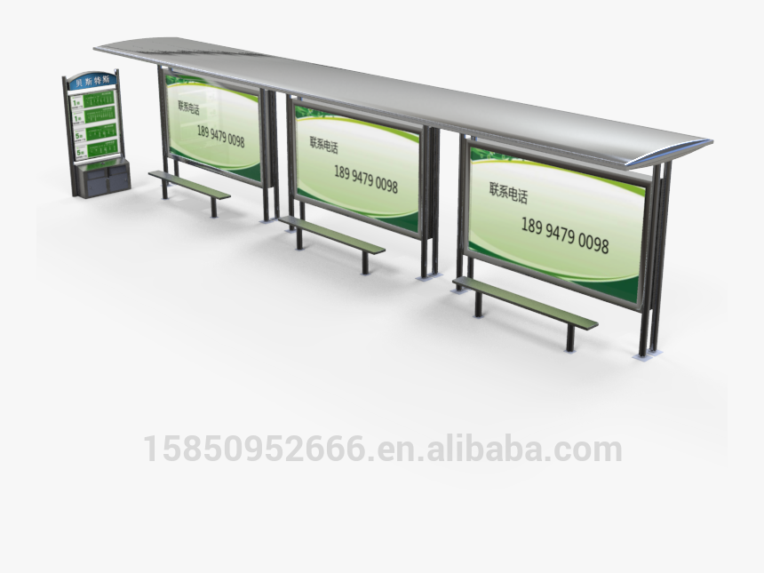 Bus Stop Shelter With Advertisement Tv - Billboard, HD Png Download, Free Download