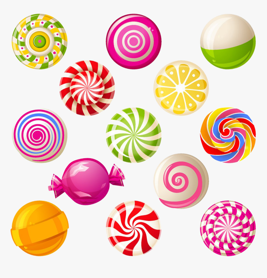 Cane Sweet Candy Pictures Lollipop Cotton Clipart - Colorful Candy Cane Clipart, HD Png Download, Free Download
