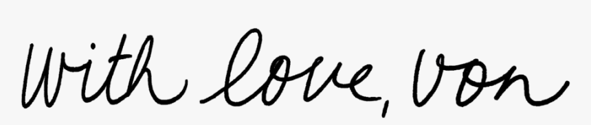 With Love Von - Calligraphy, HD Png Download, Free Download