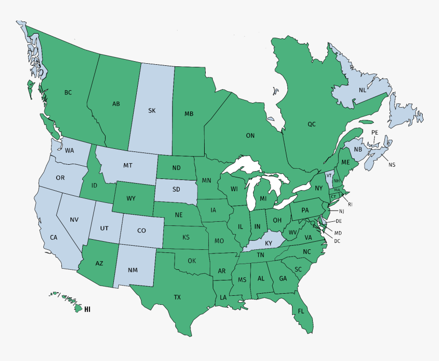 Right To Work States Map 2017, HD Png Download, Free Download