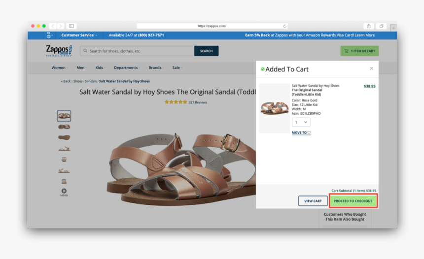 Zappos Cart - Fisherman Sandal, HD Png Download, Free Download