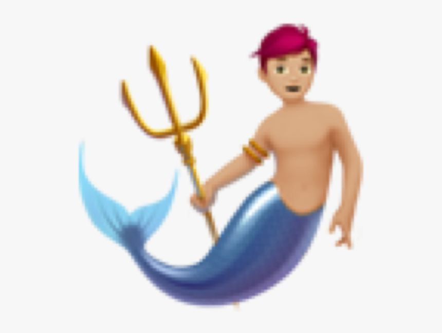 #mermaid #merman #man #emoji #freetoedit - Mermaid Man Emoji, HD Png Download, Free Download