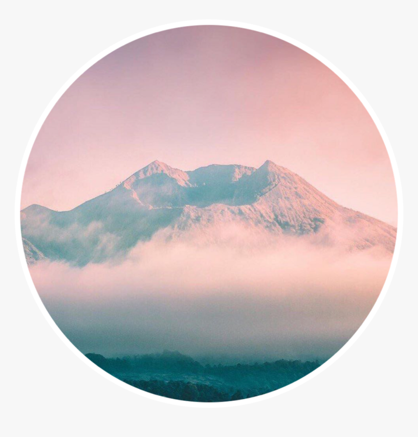 Forest Pink Aesthetic Tumblr - Mountains Clouds Aesthetic, HD Png Download, Free Download