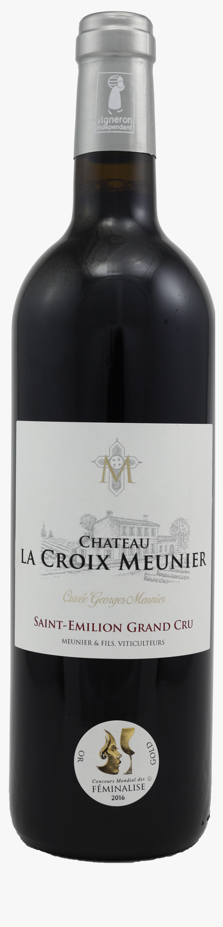 Bouteille De Vin - La Croix Meunier Saint Emilion, HD Png Download, Free Download