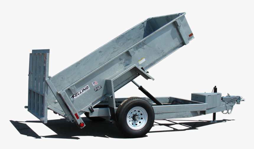 Ft 6 Dt E Galvanized - Galvanized Single Axle Dump Trailer, HD Png Download, Free Download