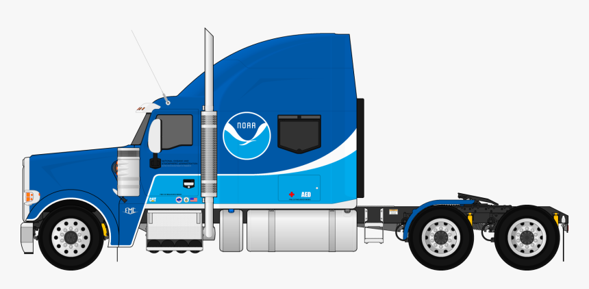 Tractor Trailer Png -28 Collection Of Semi Truck Drawing - Side View Semi Truck Clipart, Transparent Png, Free Download
