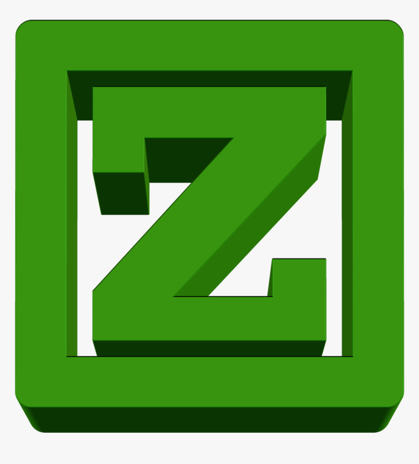 The Green Abc Letter Z In The Green Frame - Phonetic Sound Ending With Z, HD Png Download, Free Download