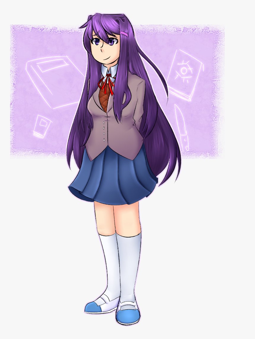 Ddlc Doki Doki Literature Club Yuri Ddlc Yuri Mirrorteru - Cartoon, HD Png Download, Free Download