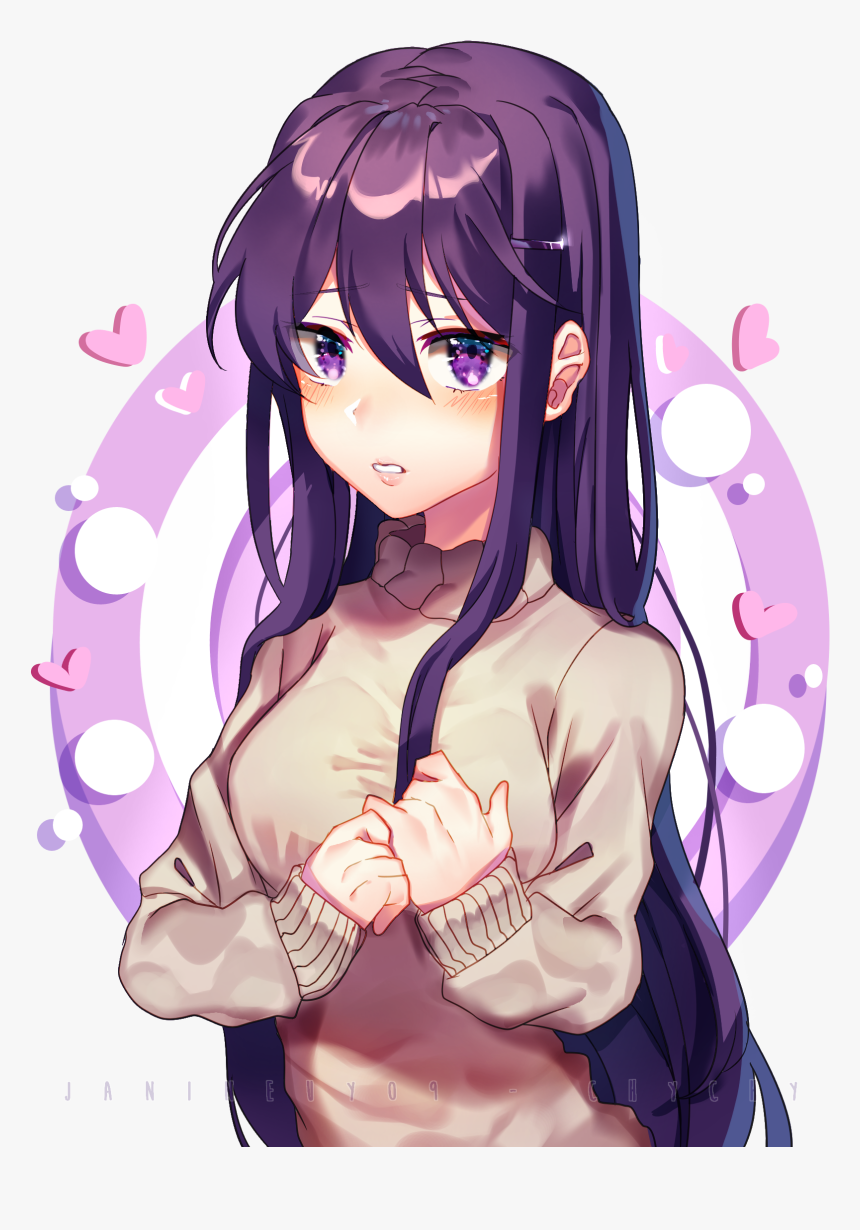 Yuri ,doki Doki Literature Club,foreign Vn, - Doki Doki Literature Club Yuri Edit, HD Png Download, Free Download