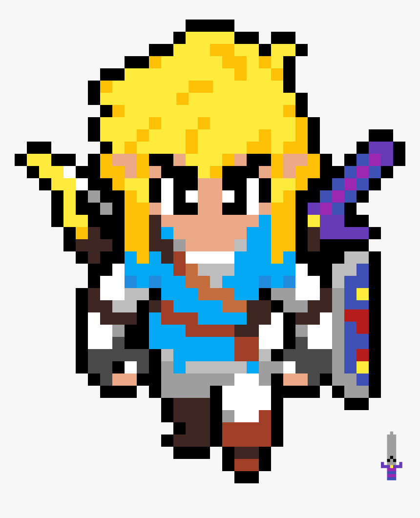 Link Breath Of The Wild Perler Beads Pattern, HD Png Download, Free Download