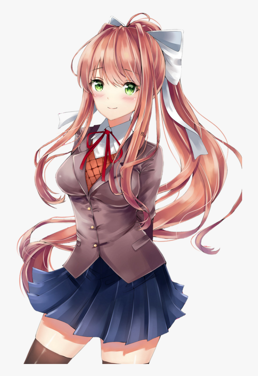 Monika Doki Doki Png Image - Doki Doki Literature Club Monika Fanart, Transparent Png, Free Download