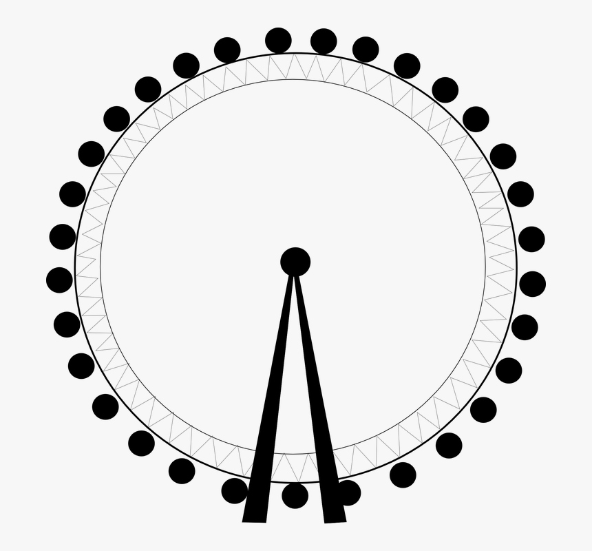 Ferris Wheel, Big Wheel, Abstract, Festival, Sign - Clipart London, HD Png Download, Free Download