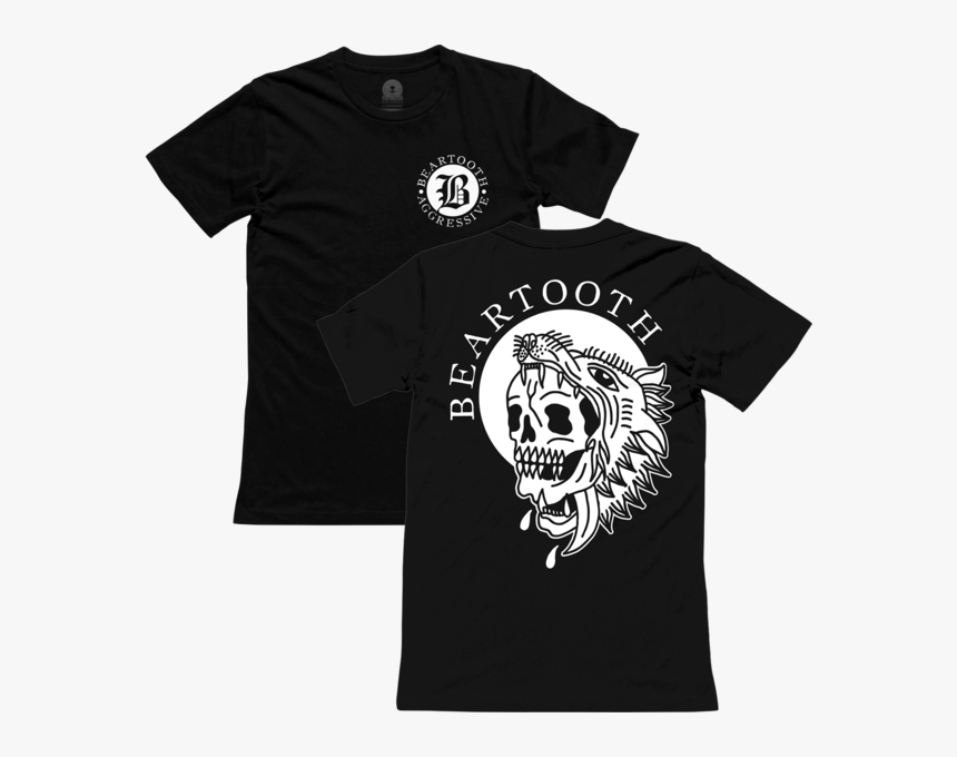 Skull Wolf T-shirt - Beartooth Wolf, HD Png Download, Free Download