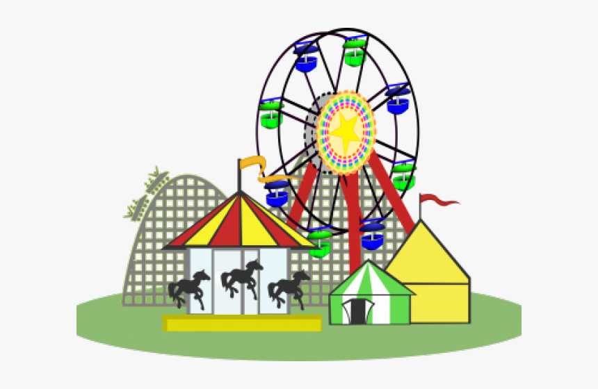 Transparent Ferris Wheel Silhouette Png - Amusement Park Clip Art, Png Download, Free Download