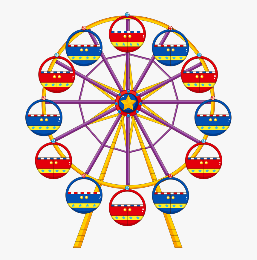 Ferris Wheel Carnival Clipart, HD Png Download, Free Download