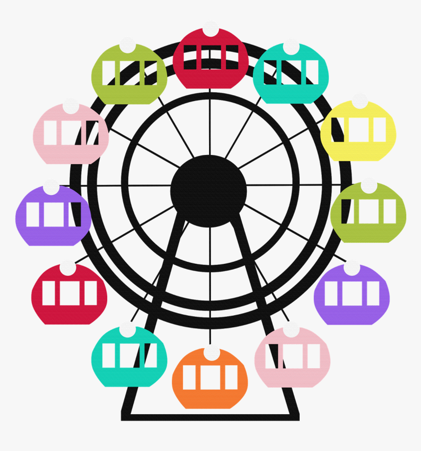 Ferris Wheel Vector Png - Rueda De La Fortuna Feria Png, Transparent Png, Free Download