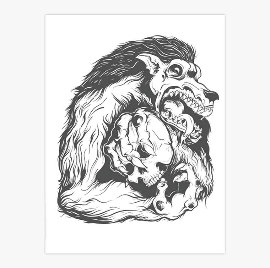 Shakespeare"s Wolf Screen Print - Illustration, HD Png Download, Free Download