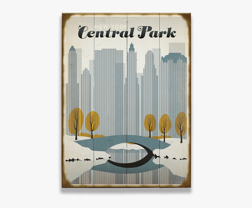 Vintage Central Park Poster, HD Png Download, Free Download