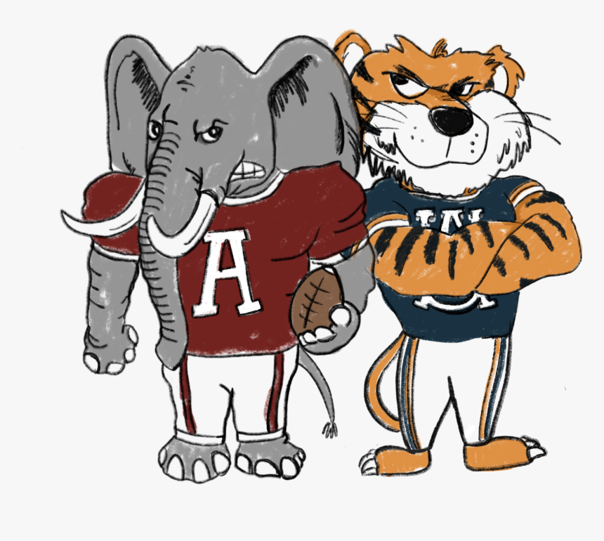 Alabama Vs Auburn Mascot, HD Png Download, Free Download