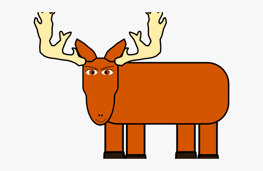 Stuffed Animal Clipart Cartoon Forest Animal - Easy Cartoon Moose, HD Png Download, Free Download