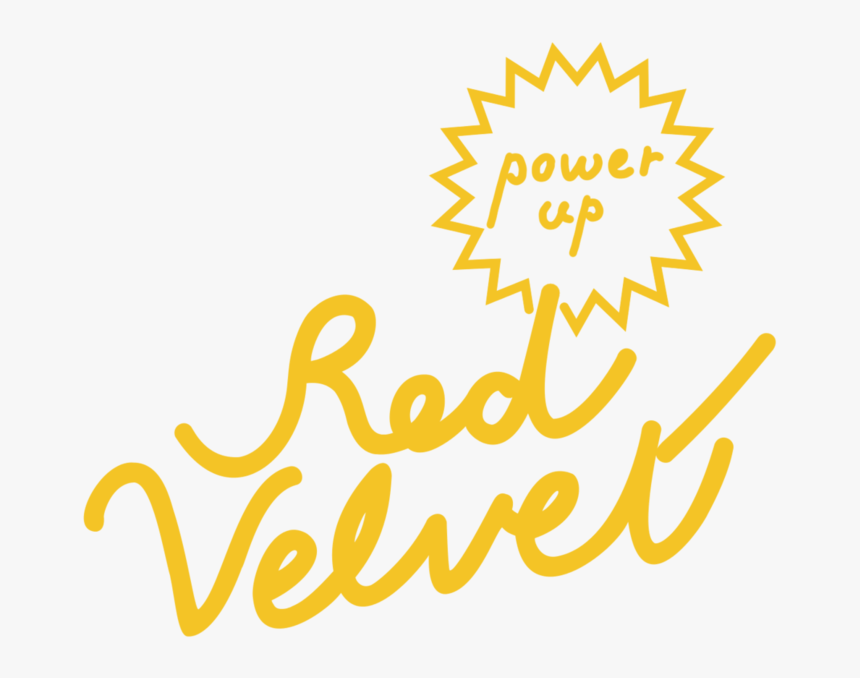 #redvelvet #kpop #logo #powerup #yellow - Calligraphy, HD Png Download, Free Download