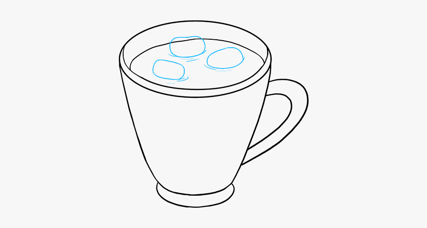 How To Draw Hot Chocolate - Hot Chocolate Simple Drawing, HD Png Download, Free Download