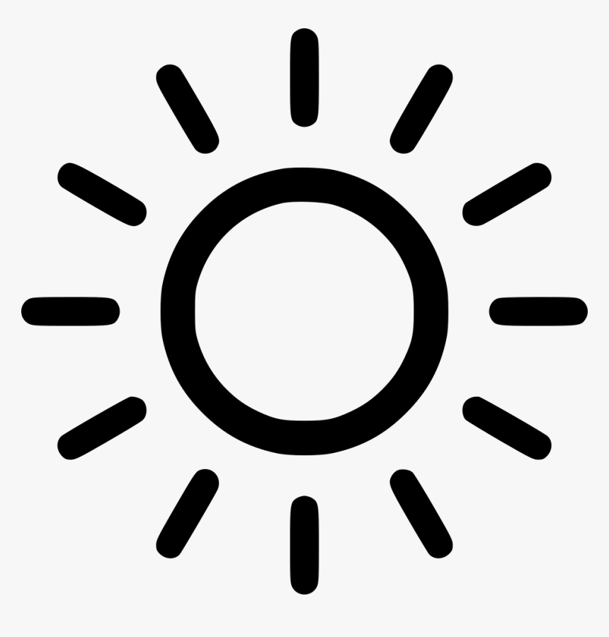 Shine - Simple Black And White Sun, HD Png Download, Free Download