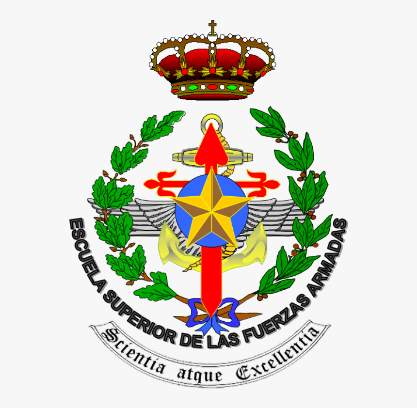 Escudo De La Escuela Superior De Las Fuerzas Armadas - Escuela De Las Fuerzas Armadas, HD Png Download, Free Download