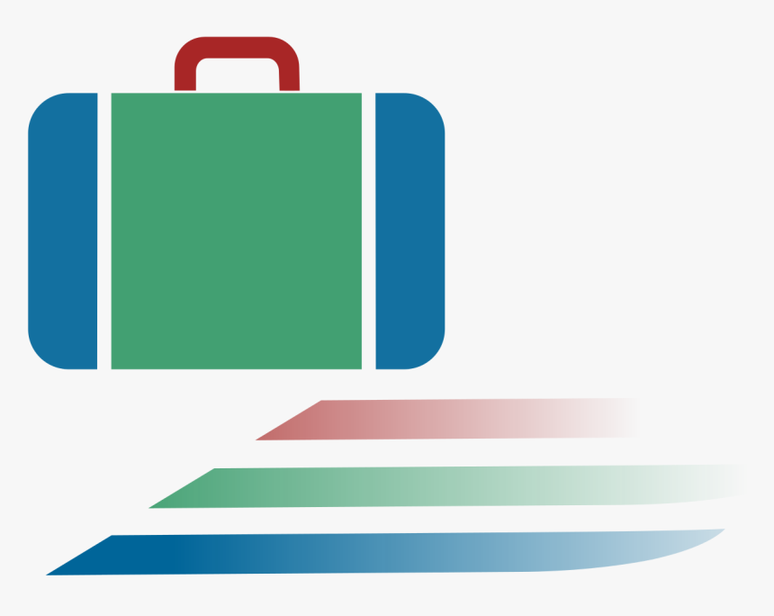 Suitcase Icon Blue Green Red Dynamic V14 - Briefcase, HD Png Download, Free Download