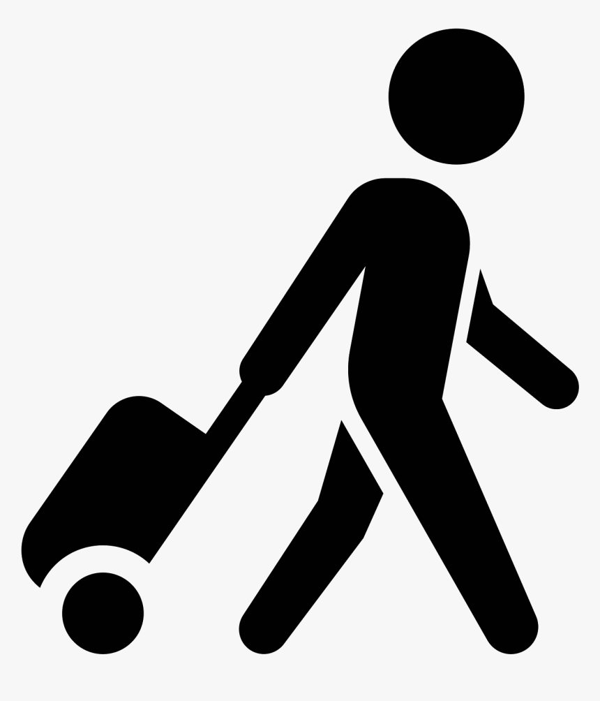 Transparent Suitcase Icon Png - Travelling Black And White Icon, Png Download, Free Download