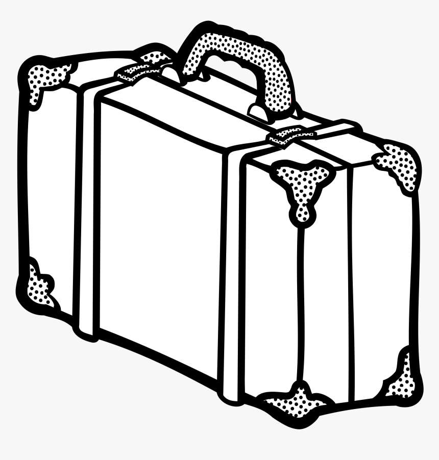 Lineart Clip Arts - Luggage Clipart Black And White, HD Png Download, Free Download