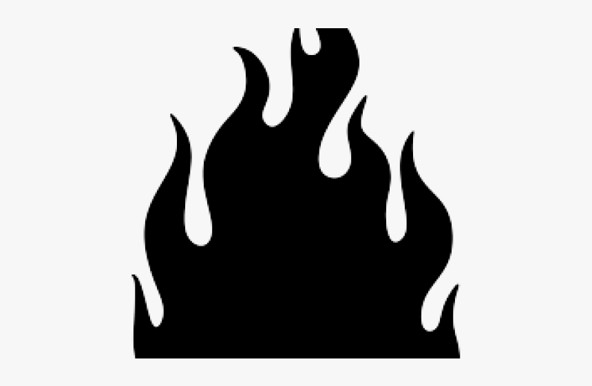 Flame Clipart Silhouette - Silhouette Flames Clipart, HD Png Download, Free Download
