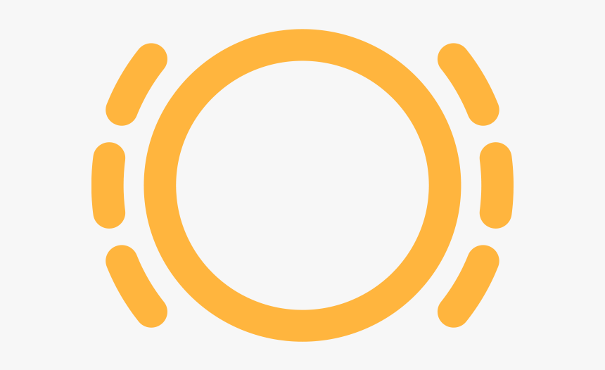 Brake Pad Warning Symbol In Orange - Orange Circle On Dash, HD Png Download, Free Download