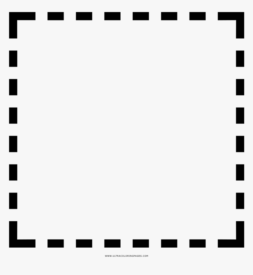 Dashed Square Coloring Page - Face Recognition Icon Png, Transparent ...