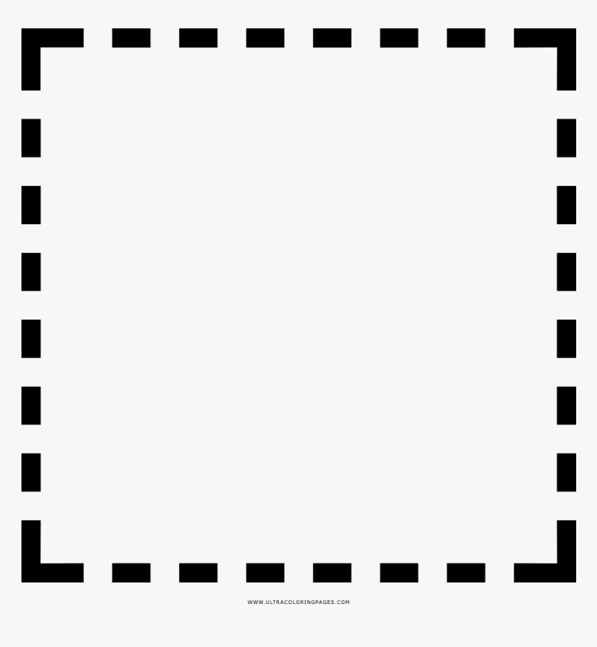 Dashed Square Coloring Page - Face Recognition Icon Png, Transparent Png, Free Download