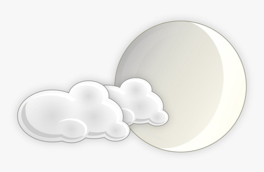 Transparent Cloudy Day Clipart - Cloudy Moon Png, Png Download, Free Download