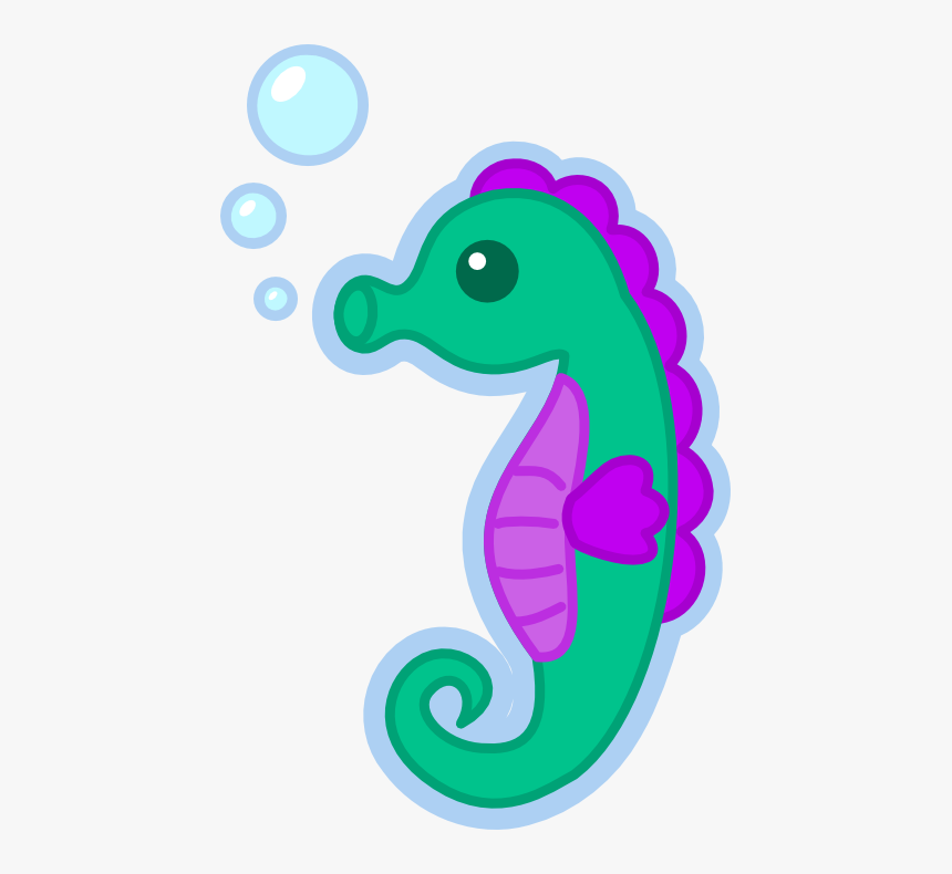 Transparent Seahorse Silhouette Png - Seahorse Clipart Cute, Png Download, Free Download