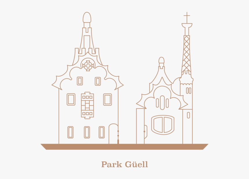 Park Güell Icon Architecture Gaudi Icon Design Vector - House, HD Png Download, Free Download