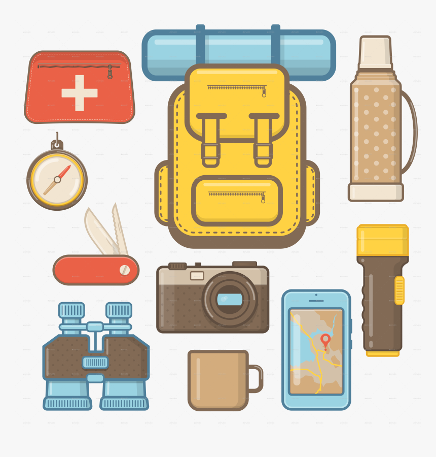 Transparent Thermos Clipart - Camping Set Png, Png Download, Free Download