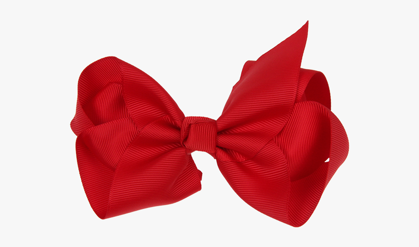 Red Hair Bow Png - Satin, Transparent Png, Free Download