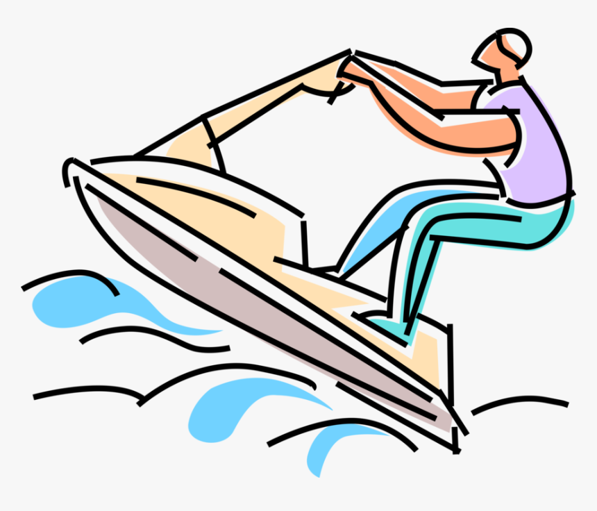 Vector Illustration Of Personal Watercraft Water Sports, HD Png Download, Free Download