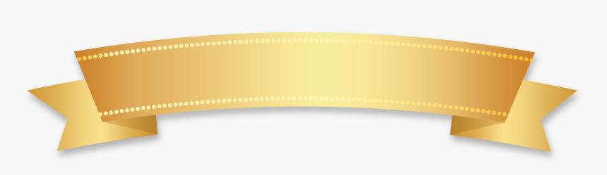 Golden Ribbon Banner Up Arc With Fold Wedge End - Folded Yellow Ribbon Banner, HD Png Download, Free Download