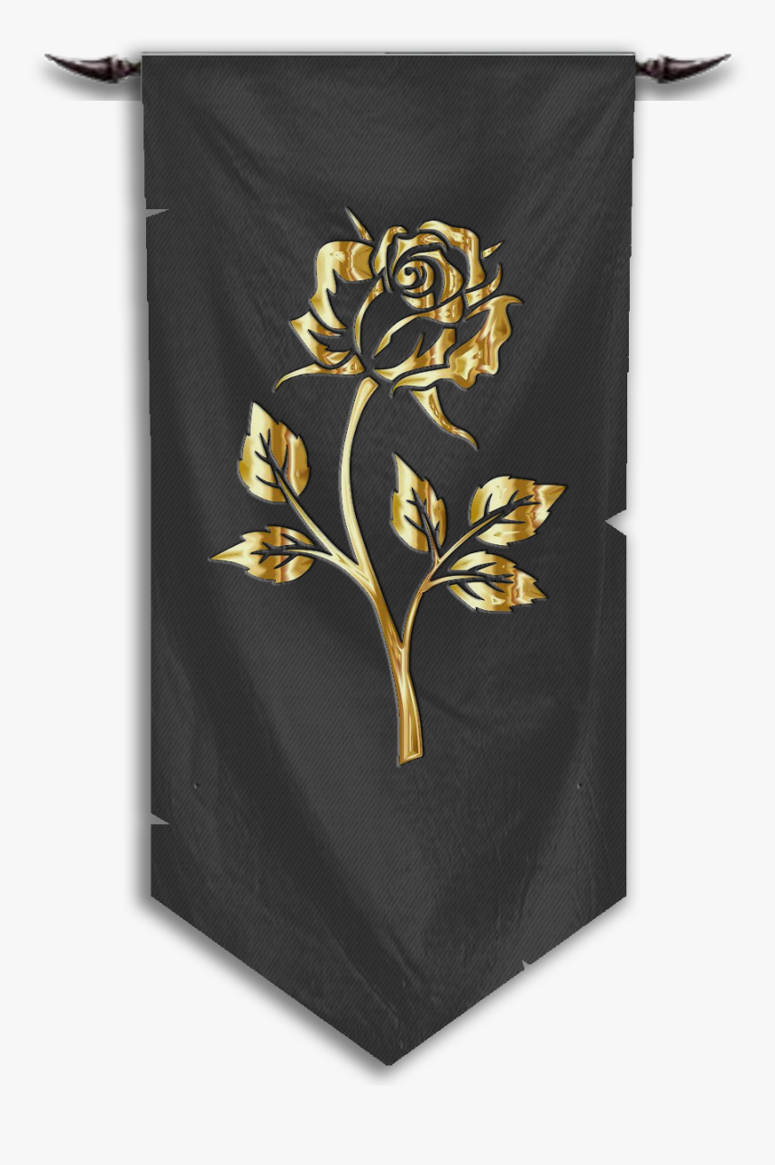 Gold Flower With Black Background, HD Png Download, Free Download
