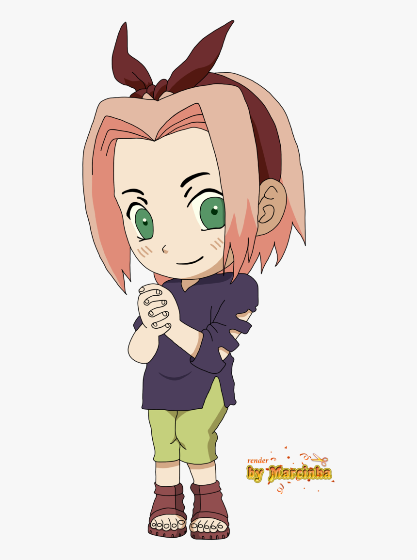 Render Sakura Haruno Childhood By Marcinha20-d4fd378 - Naruto Chibis, HD Png Download, Free Download