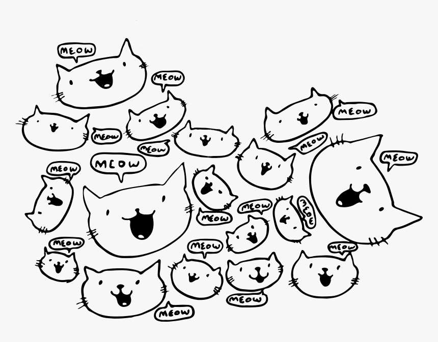 Meow - Cartoon, HD Png Download, Free Download