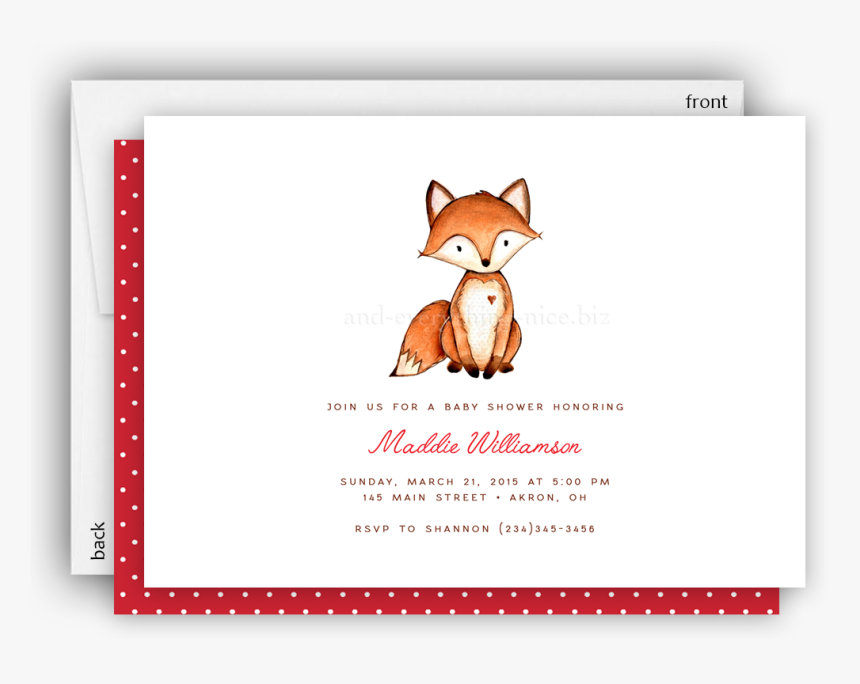 Transparent You"re Invited Birthday Clipart - Red Fox, HD Png Download, Free Download