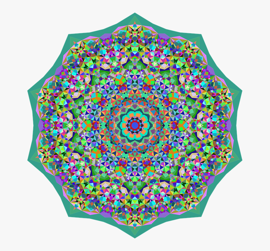 Colorful, Prismatic, Chromatic, Rainbow, Flower, Floral - Kaleidoscope, HD Png Download, Free Download