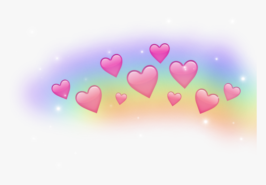 Rainbow Sparkle Sparkling - Rainbow Heart Crown Png, Transparent Png, Free Download