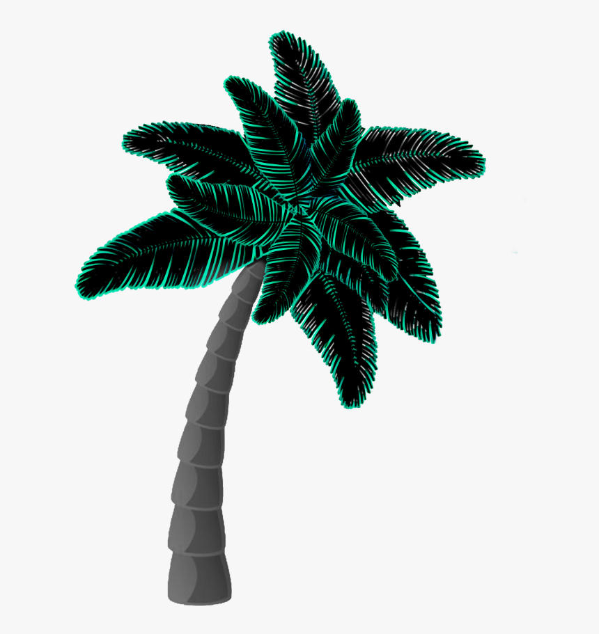 Transparent Neon Palm Tree Png - Cartoon Palm Tree Png Purple, Png Download, Free Download