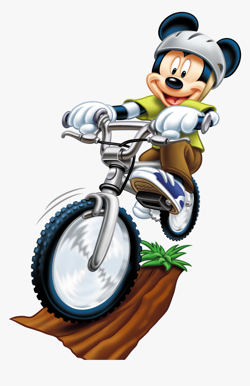 Mickey Mouse On Cycle, HD Png Download, Free Download